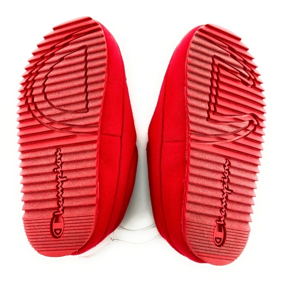 Champion Women's Shuffle Script Scarlet Slippers - Picture 9 of 11